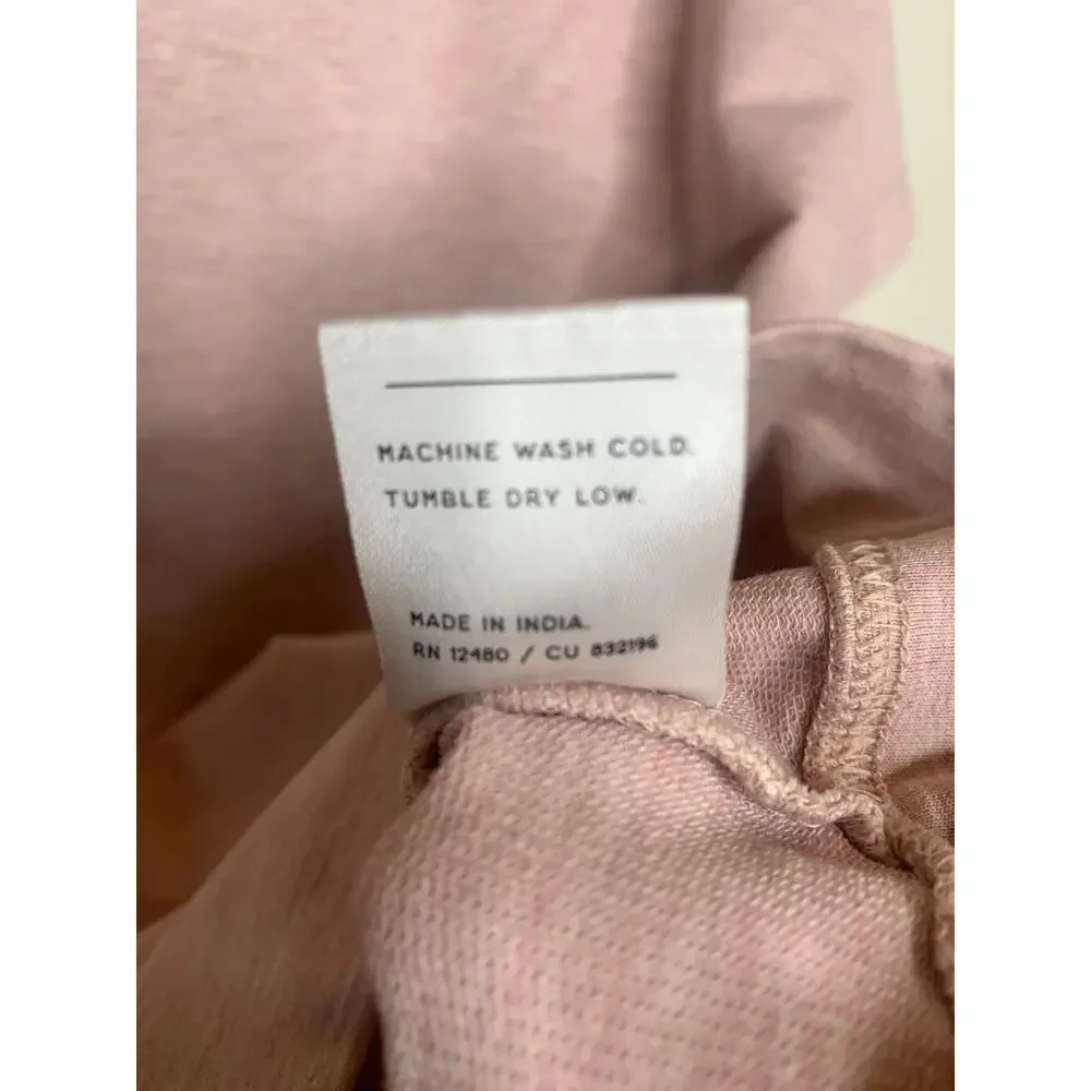 Pact Pale Pink V Neck Cotton T Shirt Sz XS / S95% Organic Cotton 5% Elastane - Picture 10 of 10